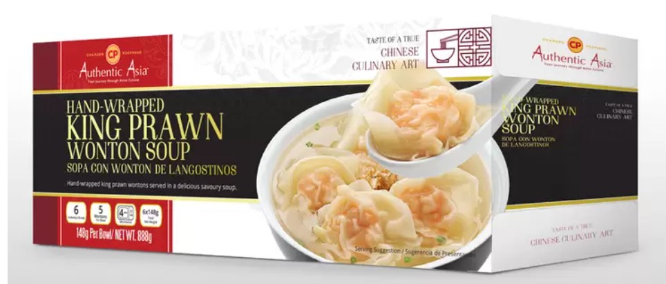 CP Foods Authentic Asia King Prawn Wonton Soup, 6 x 148g (888g)